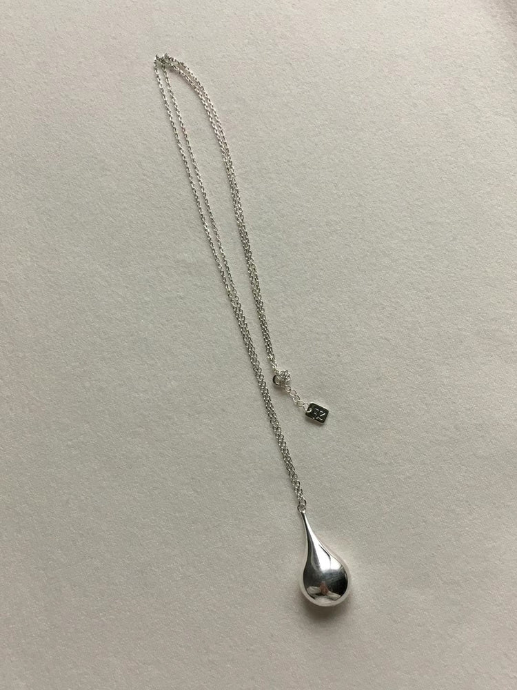 水滴造型銀長項鏈