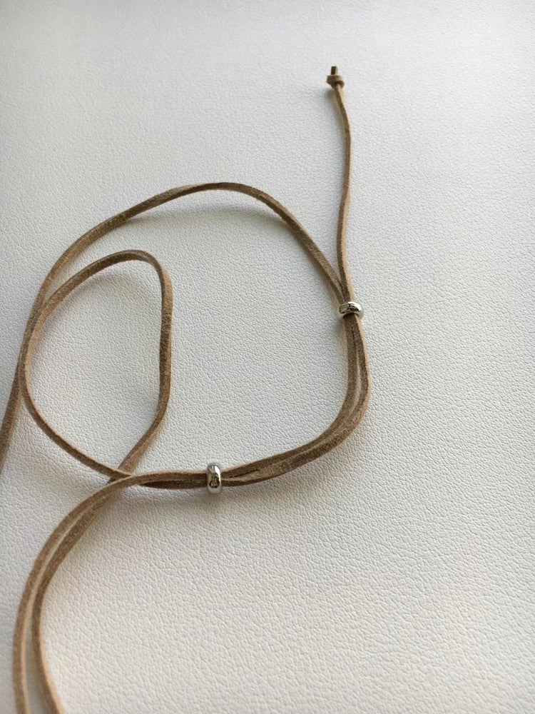 金屬圓弧形細節長項鏈
