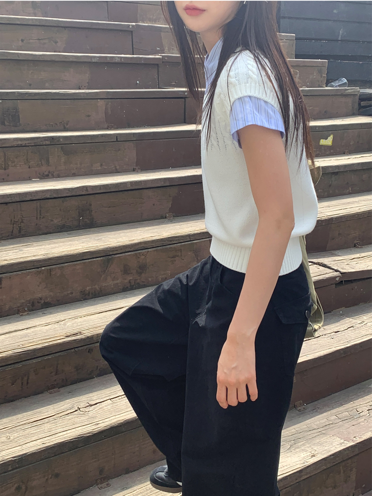 美色修身短袖襯衫