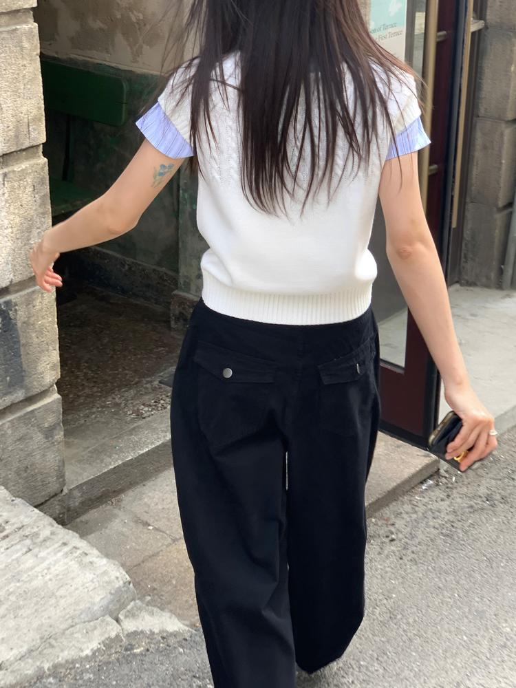 美色修身短袖襯衫