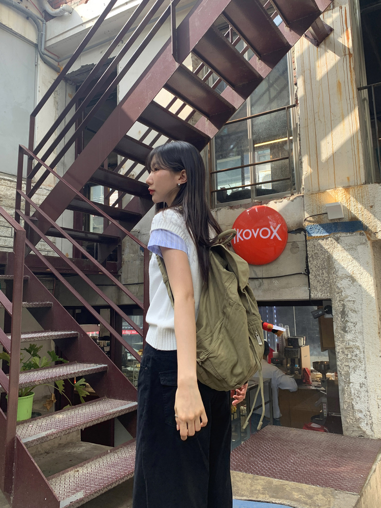 美色修身短袖襯衫