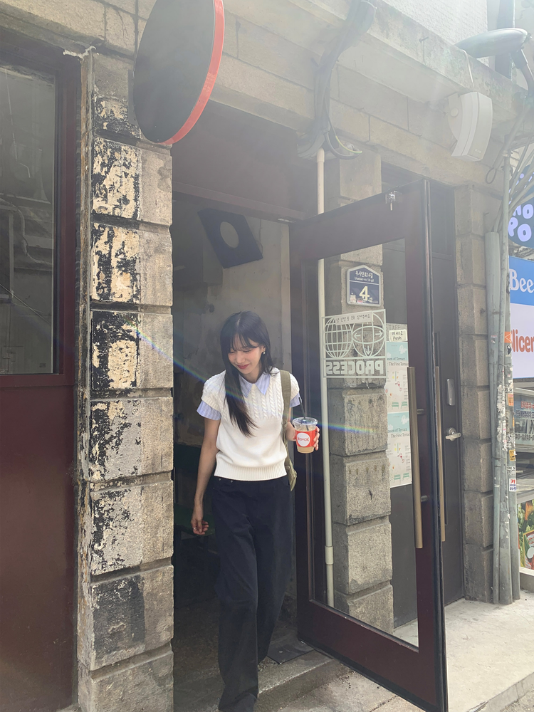 美色修身短袖襯衫