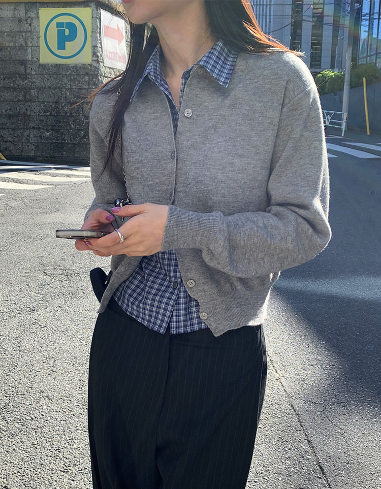 美色排鈕修腰針織衫