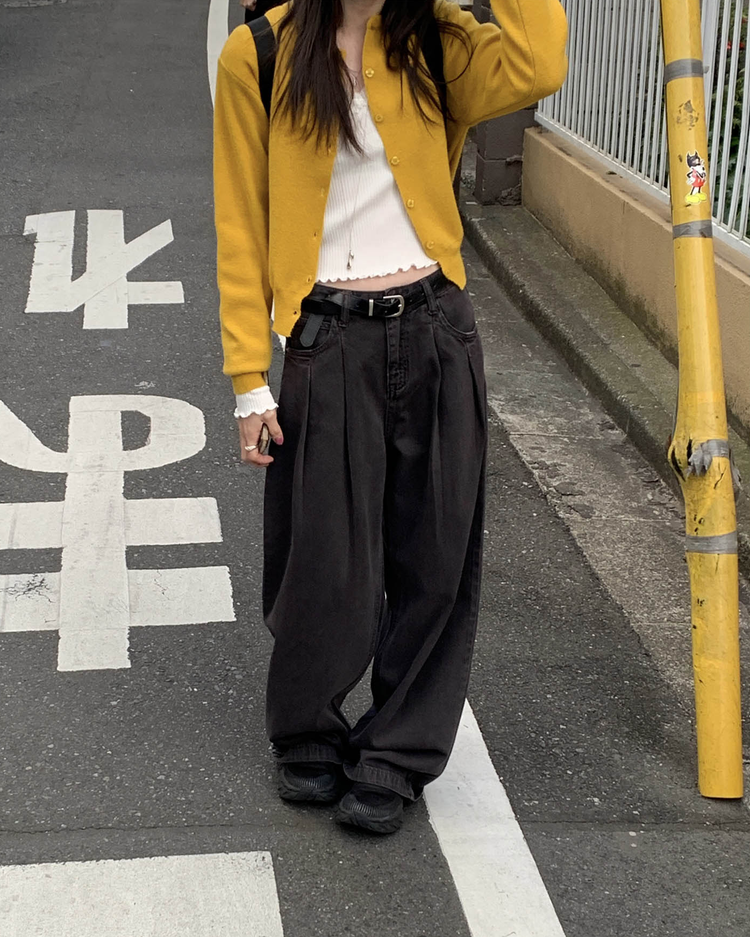 美色排鈕修腰針織衫