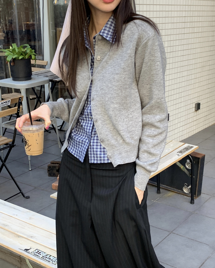 美色排鈕修腰針織衫