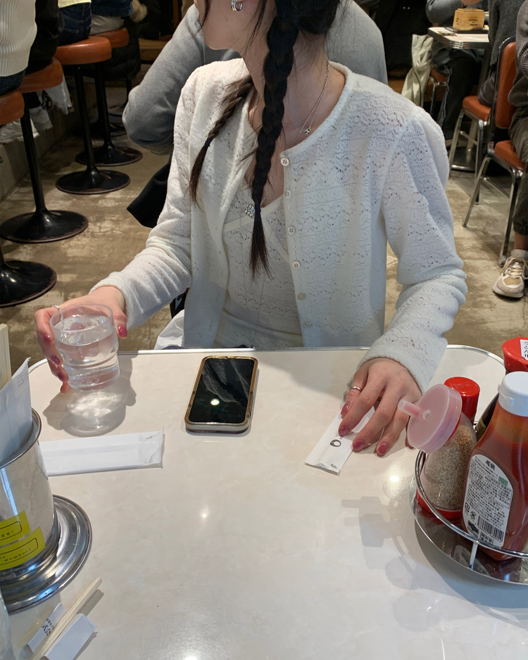 蕾絲縷空花紋細節背心