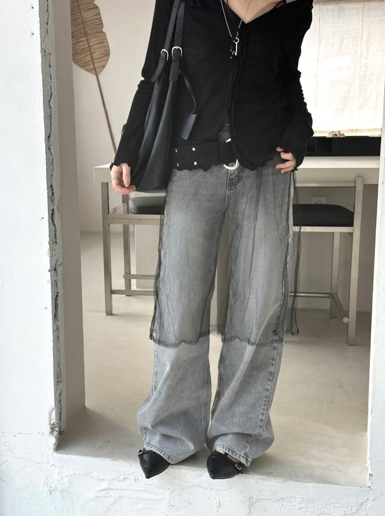 透紗造型感連身裙