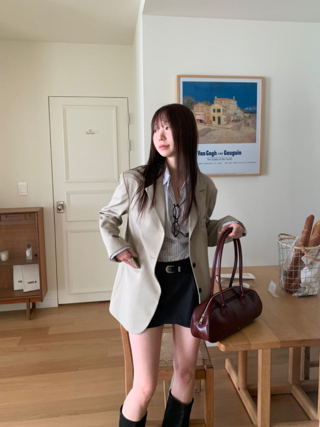基礎翻領垂帶細節西外