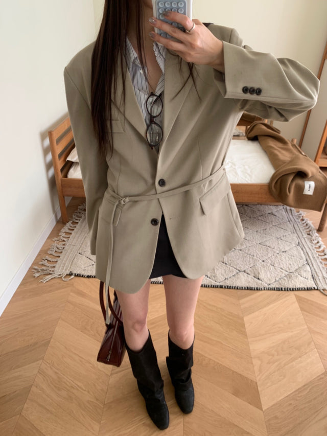 基礎翻領垂帶細節西外