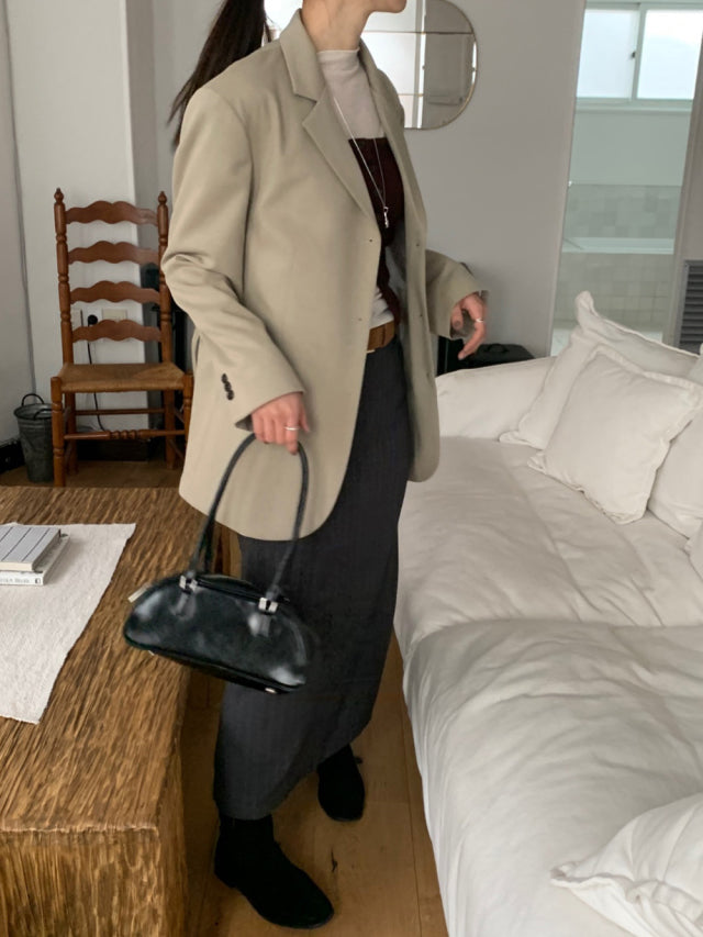 基礎翻領垂帶細節西外