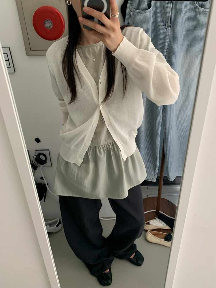 基礎美色垂感細節直褲