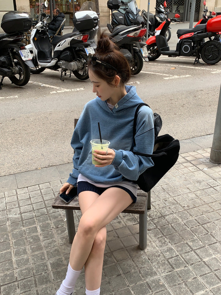 高質洗水牛仔連帽衛衣