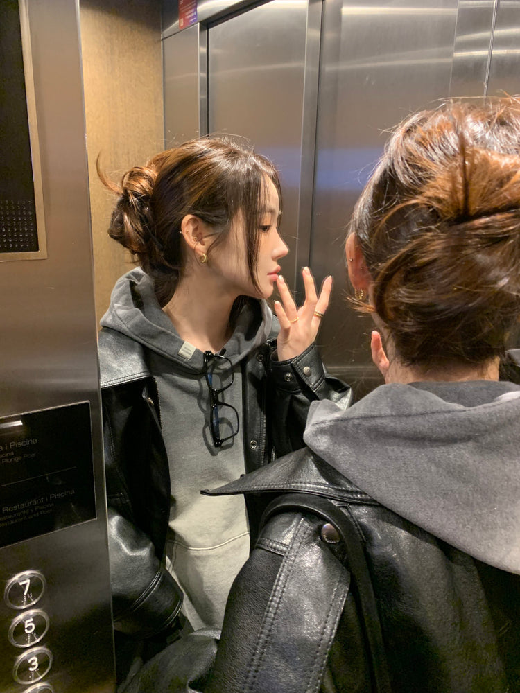 高質洗水牛仔連帽衛衣