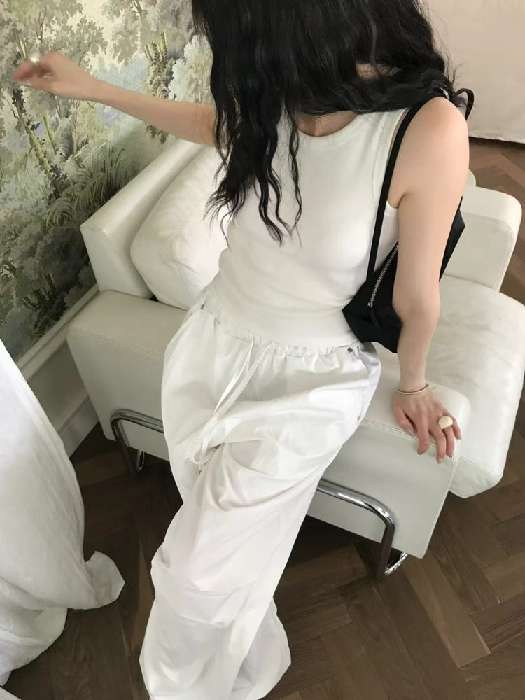前後兩穿金屬細節背心