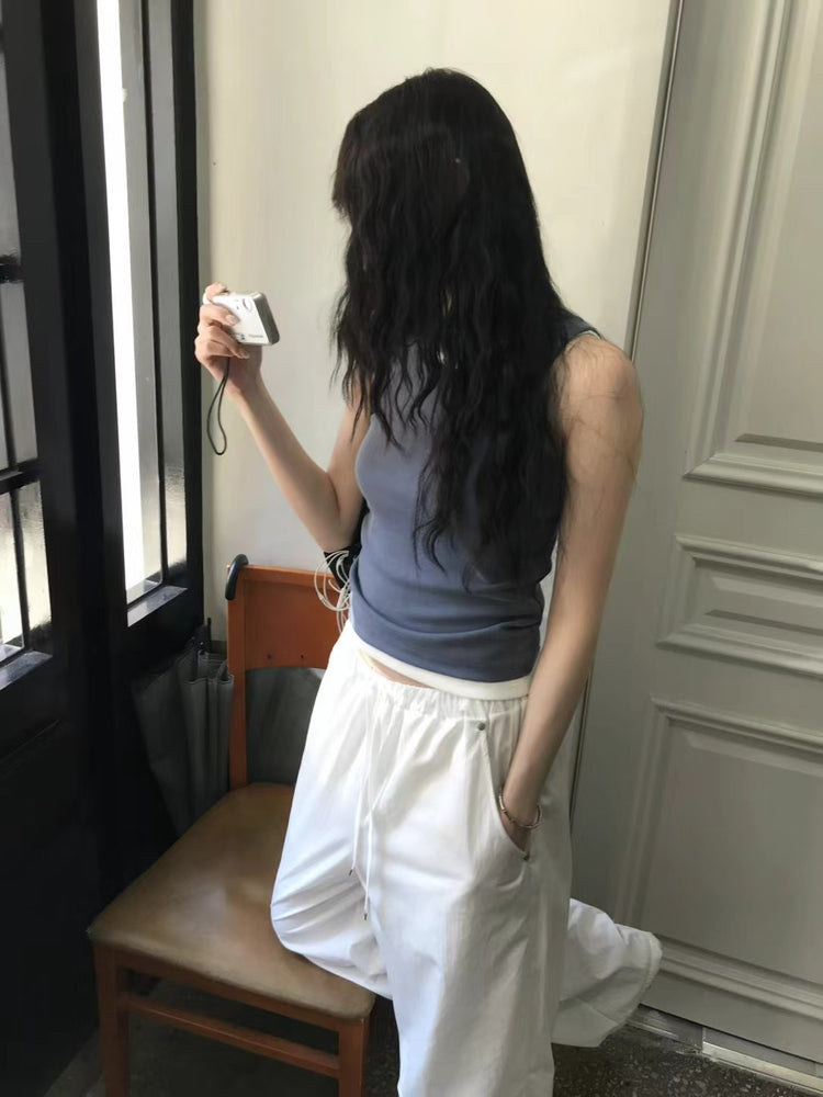 前後兩穿金屬細節背心