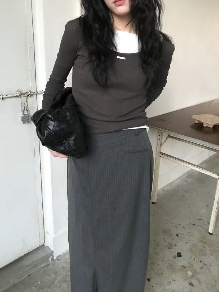前後兩穿金屬扣細節上衣
