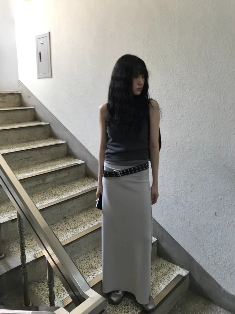 前後兩穿金屬細節背心