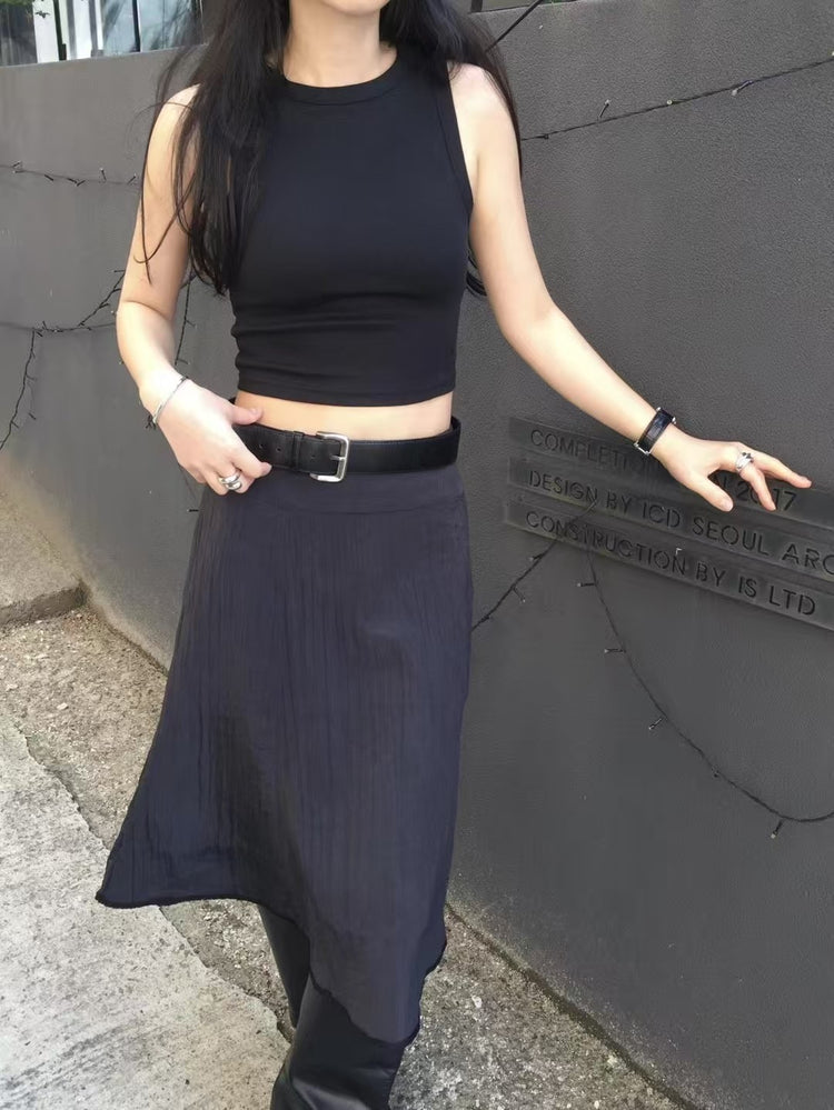 基礎美色削肩bra背心