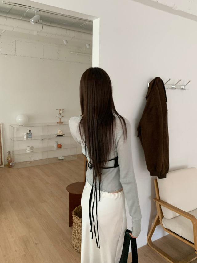 霧面光澤感抽繩魚尾半裙