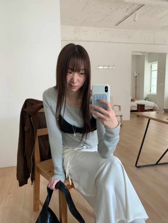 霧面光澤感抽繩魚尾半裙