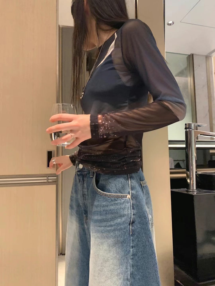 透膚風景渲染細節上衣
