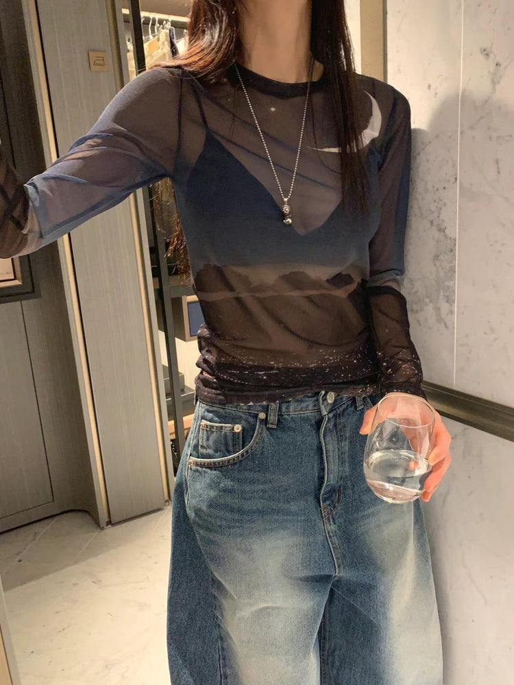 透膚風景渲染細節上衣