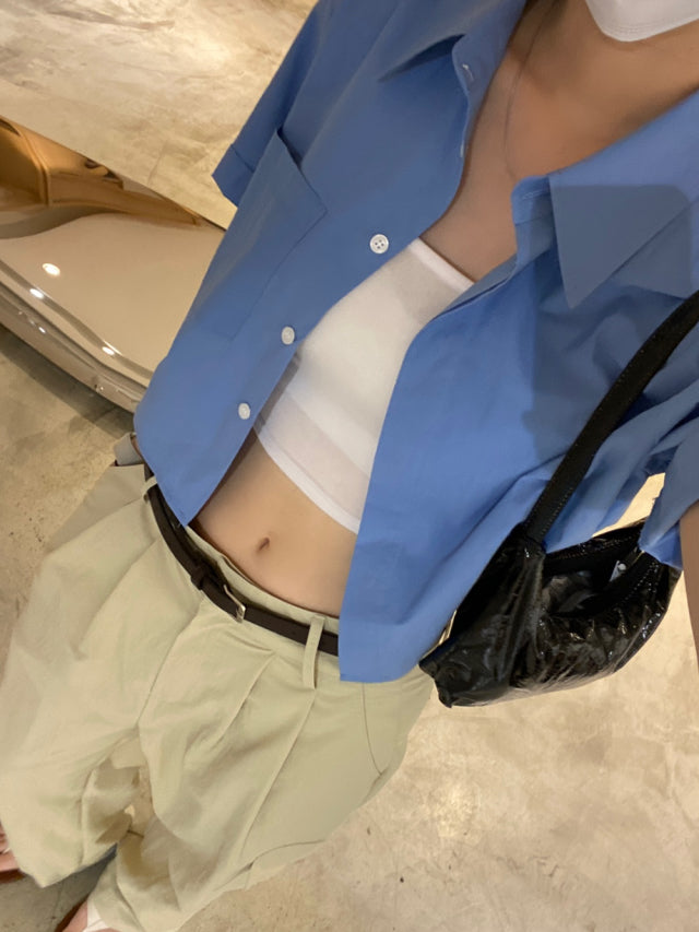 (現)輕薄尼龍基礎工裝褲