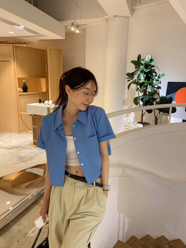 (現)輕薄尼龍基礎工裝褲