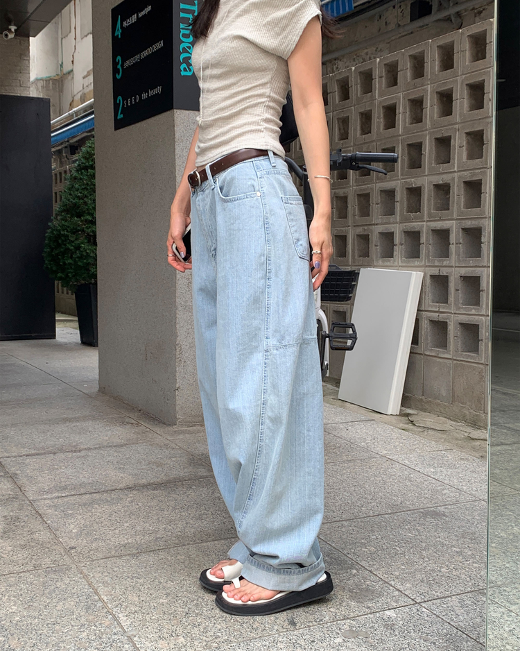 美肩抓皺綁帶細節上衣