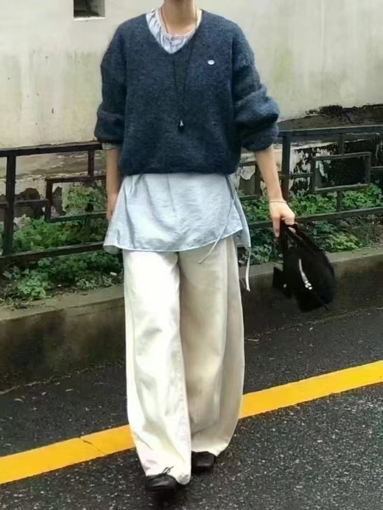復古口袋細節繭型褲