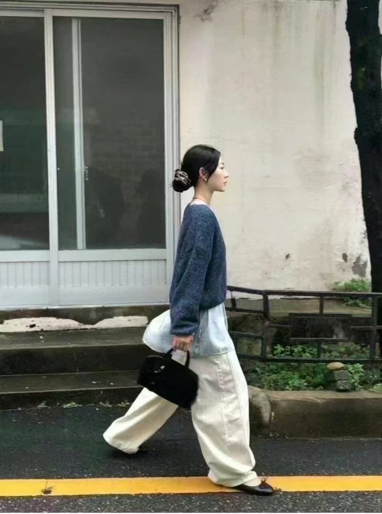 復古口袋細節繭型褲
