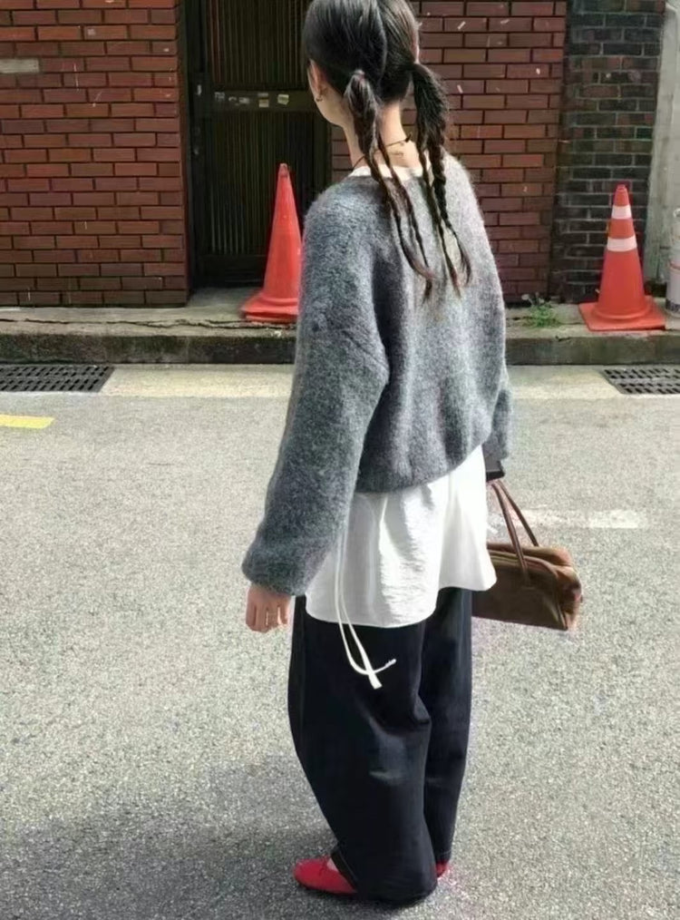 復古口袋細節繭型褲