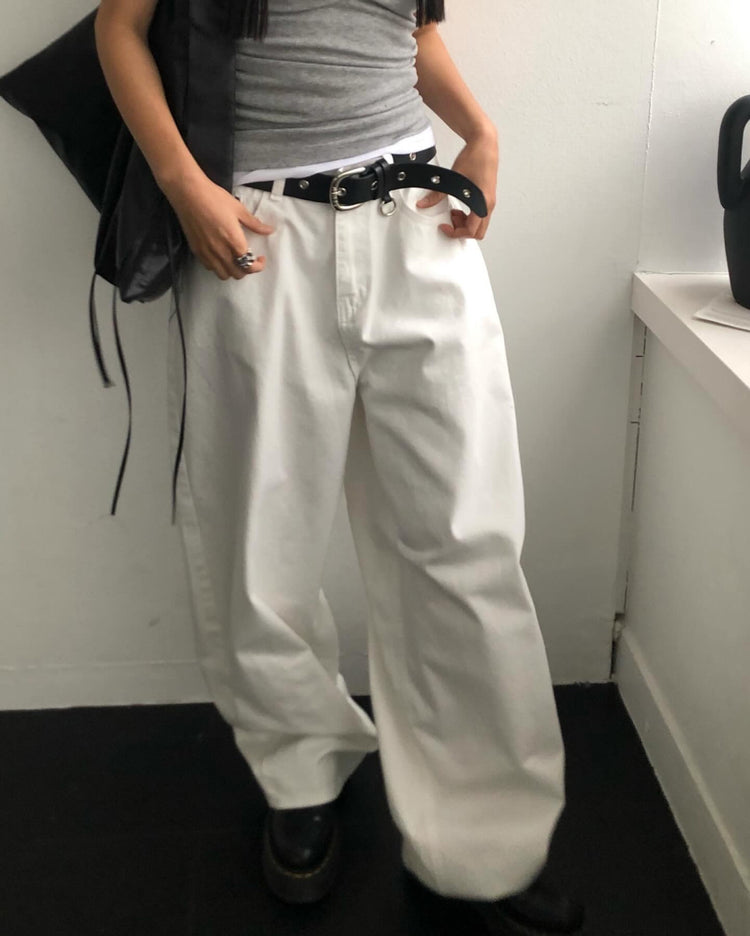 極簡基礎繭型褲