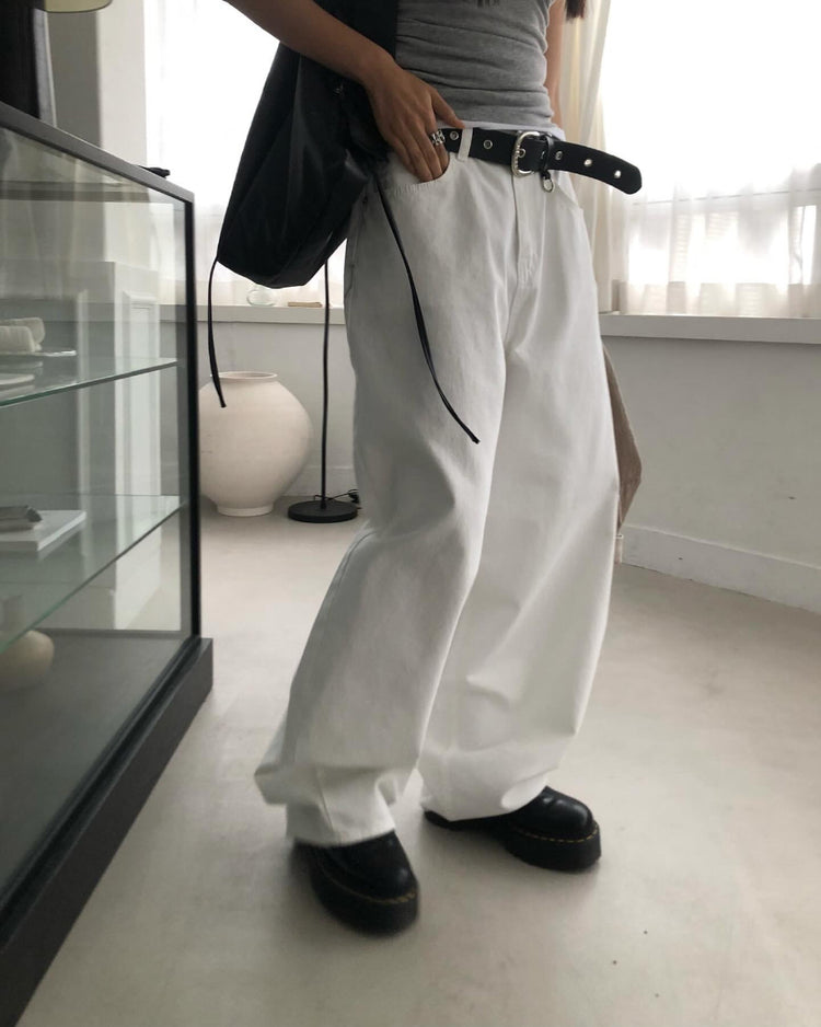 極簡基礎繭型褲