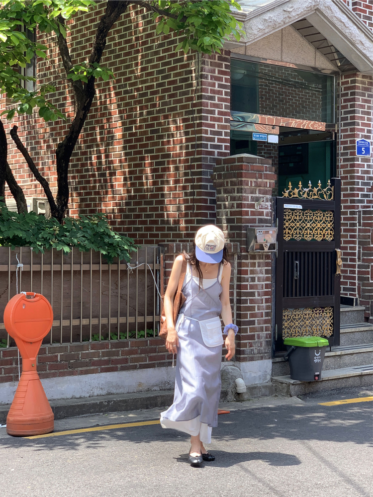 透膚紗感雙層細節連身裙