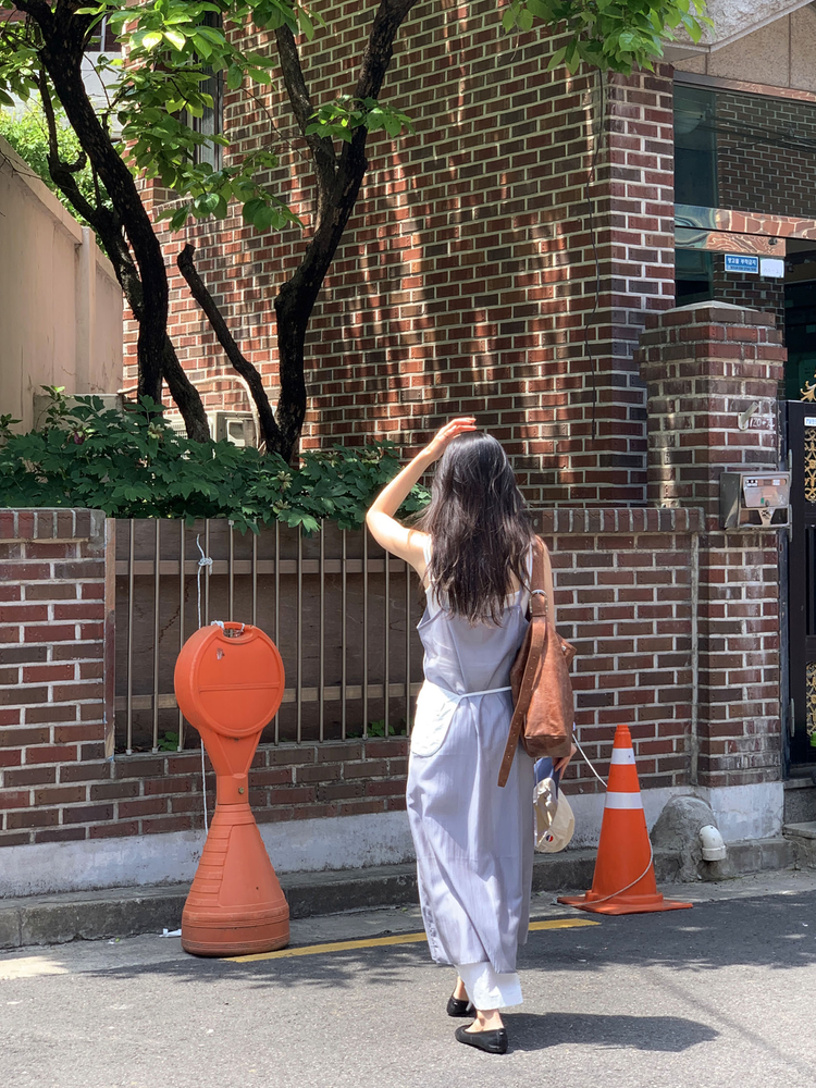 透膚紗感雙層細節連身裙