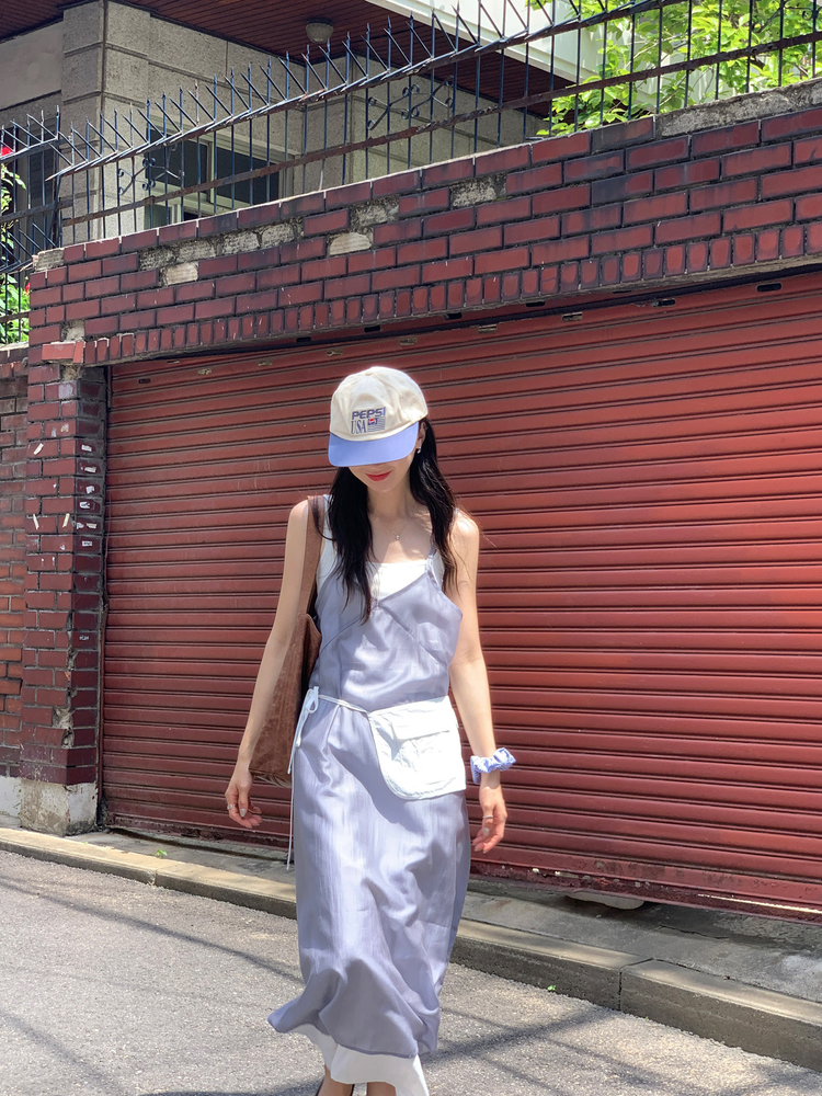 透膚紗感雙層細節連身裙