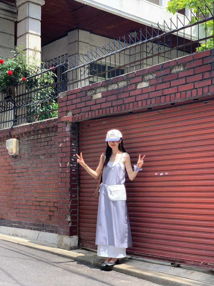 透膚紗感雙層細節連身裙