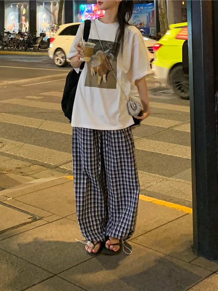 休閒小馬圖案寬鬆上衣