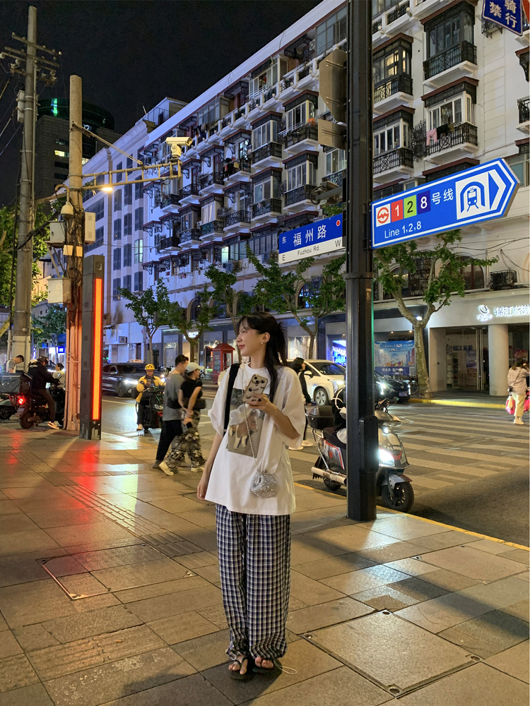 休閒小馬圖案寬鬆上衣