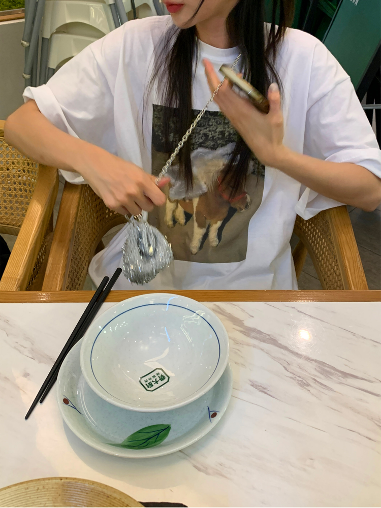 休閒小馬圖案寬鬆上衣