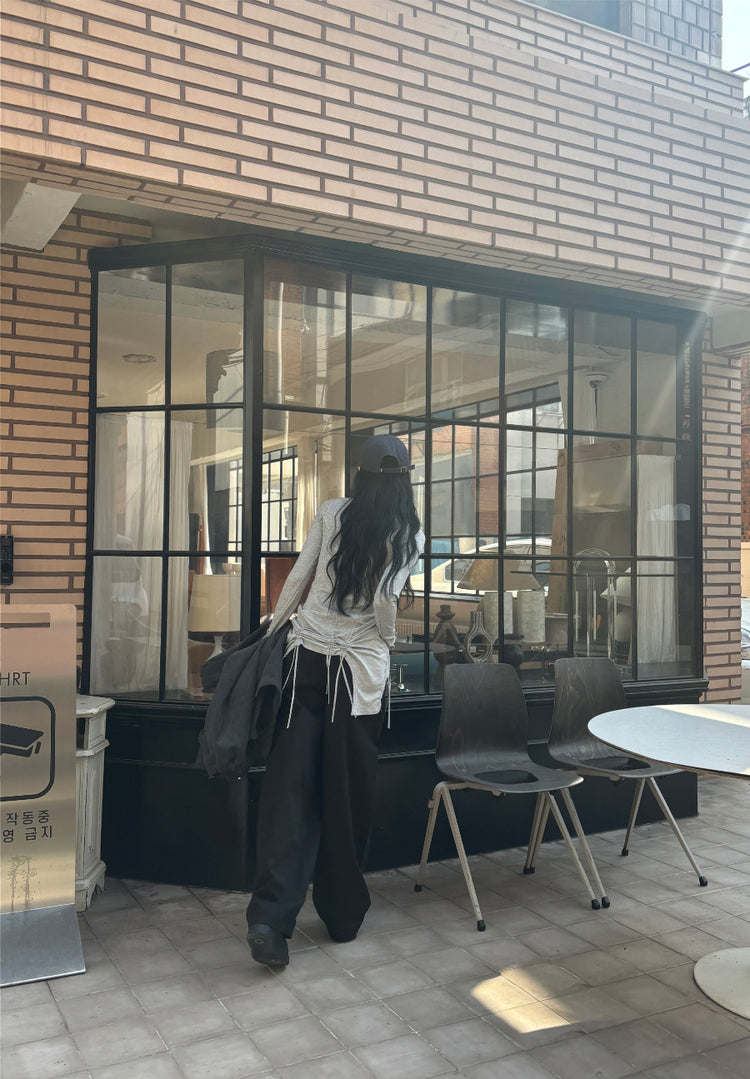 極簡基礎繭型褲