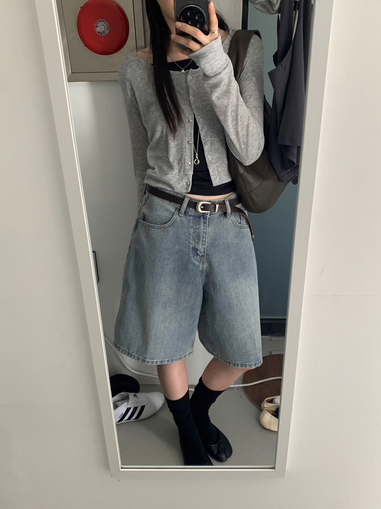 輕薄暗扣休閒上衣