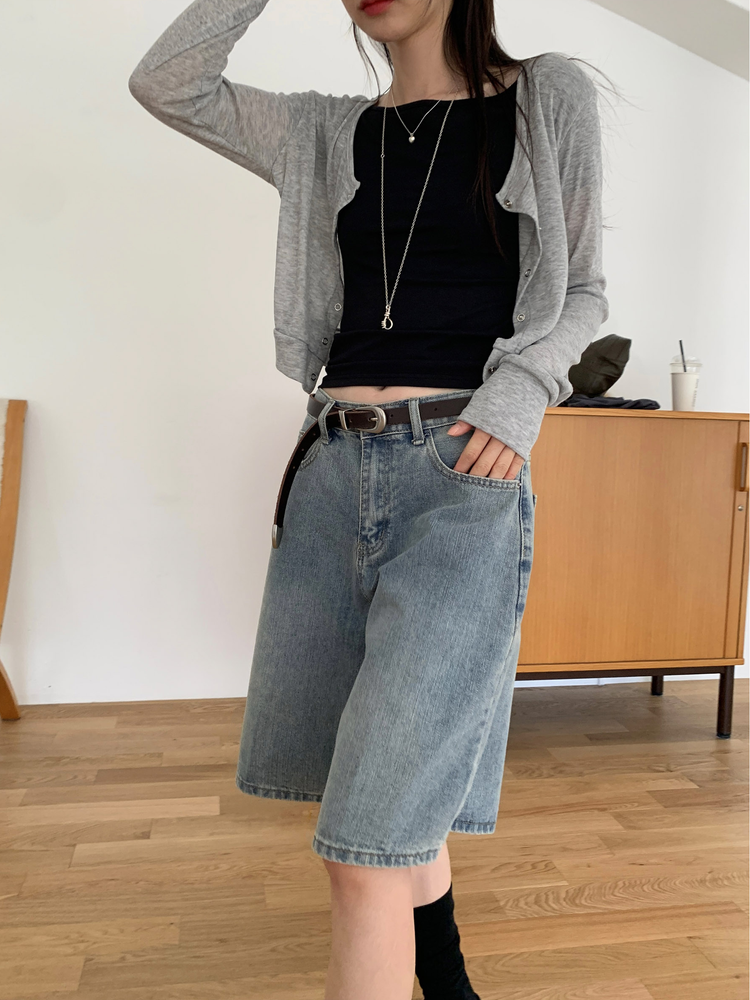 輕薄暗扣休閒上衣