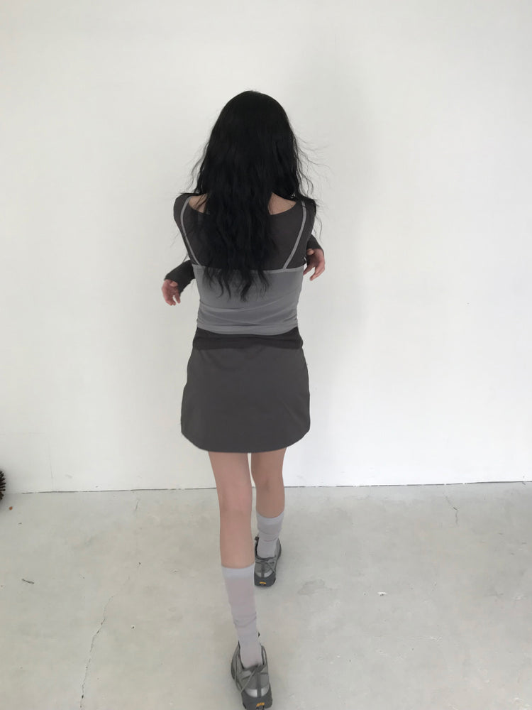 透膚紗感疊穿背心