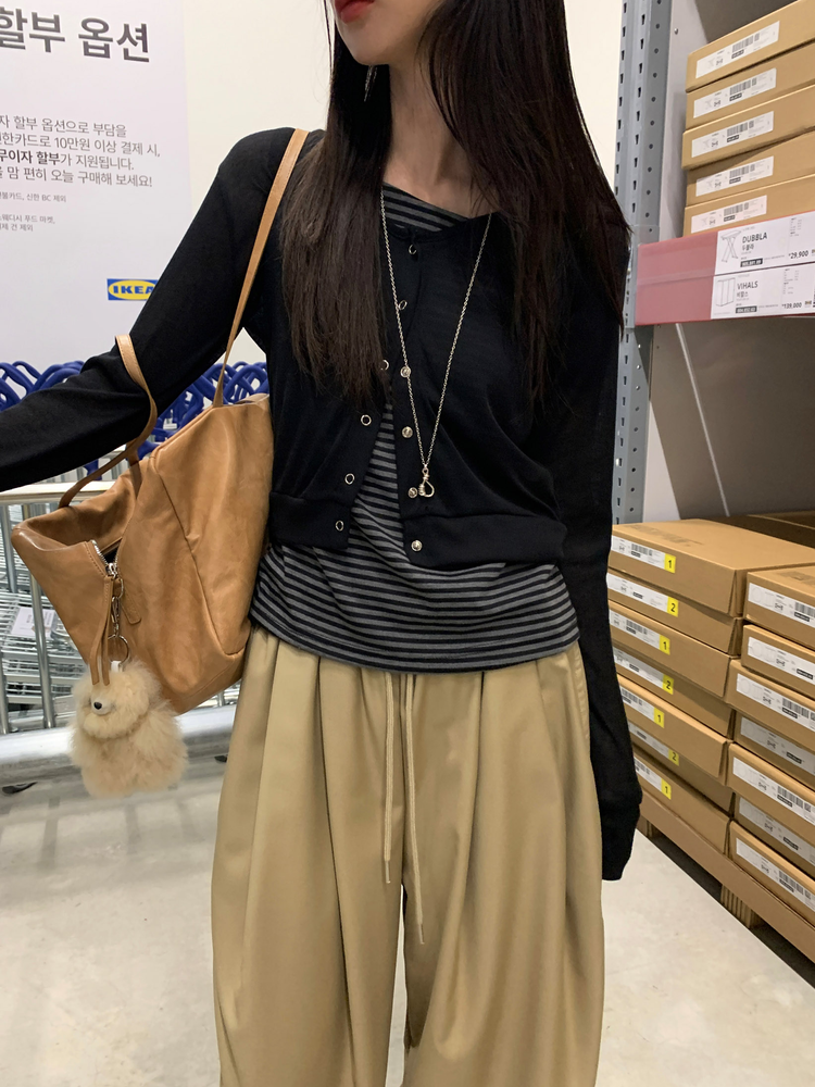 輕薄暗扣休閒上衣