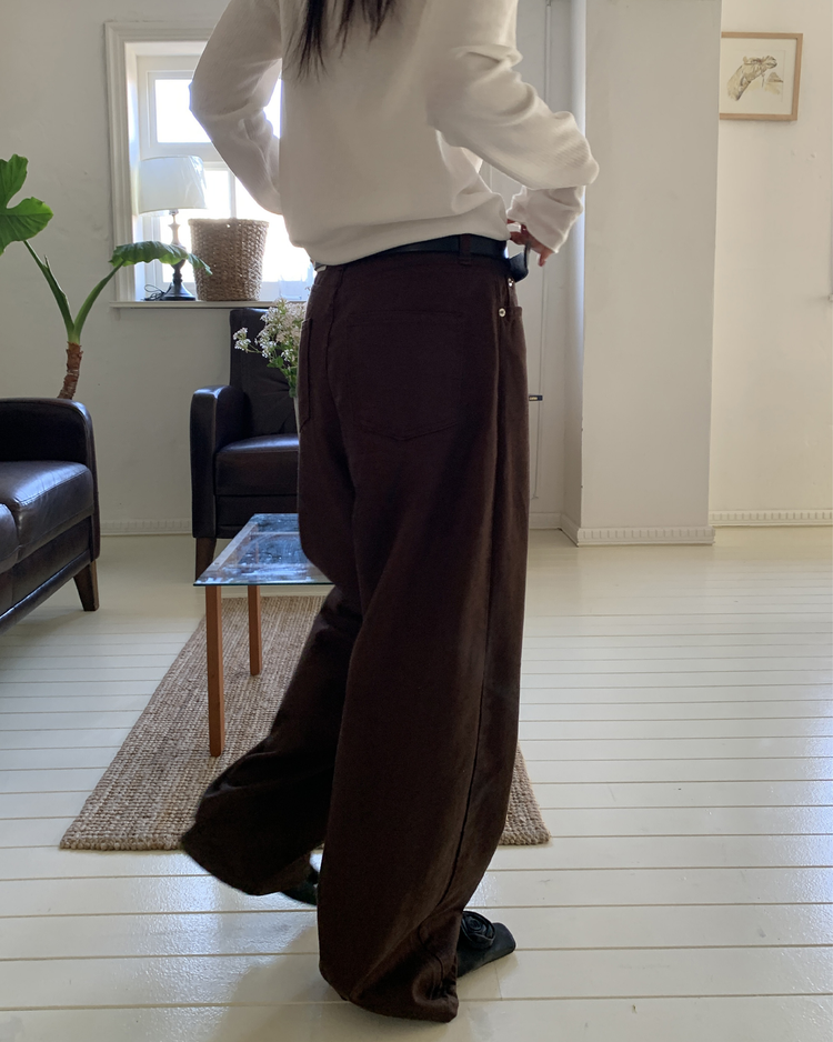 基礎美色繭型褲