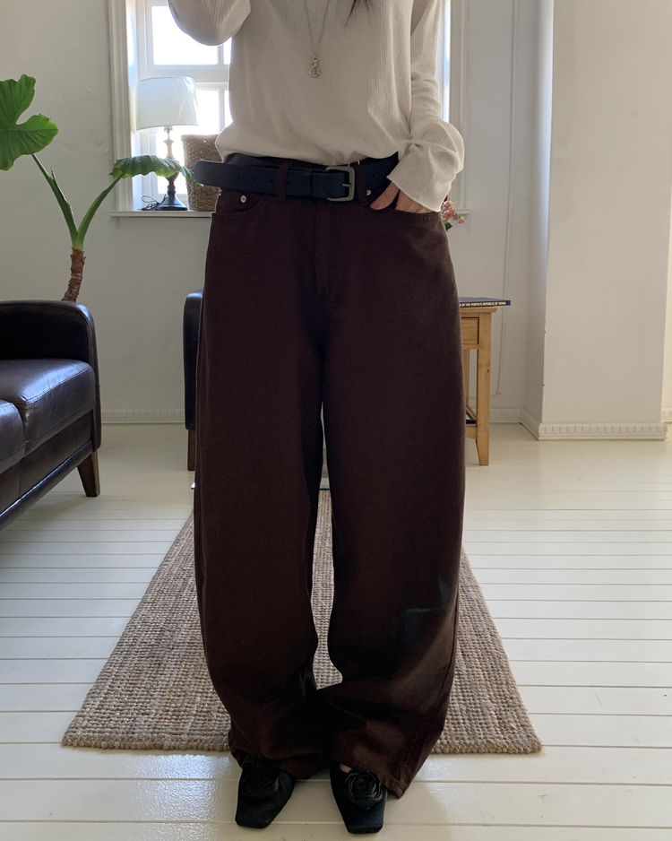 基礎美色繭型褲
