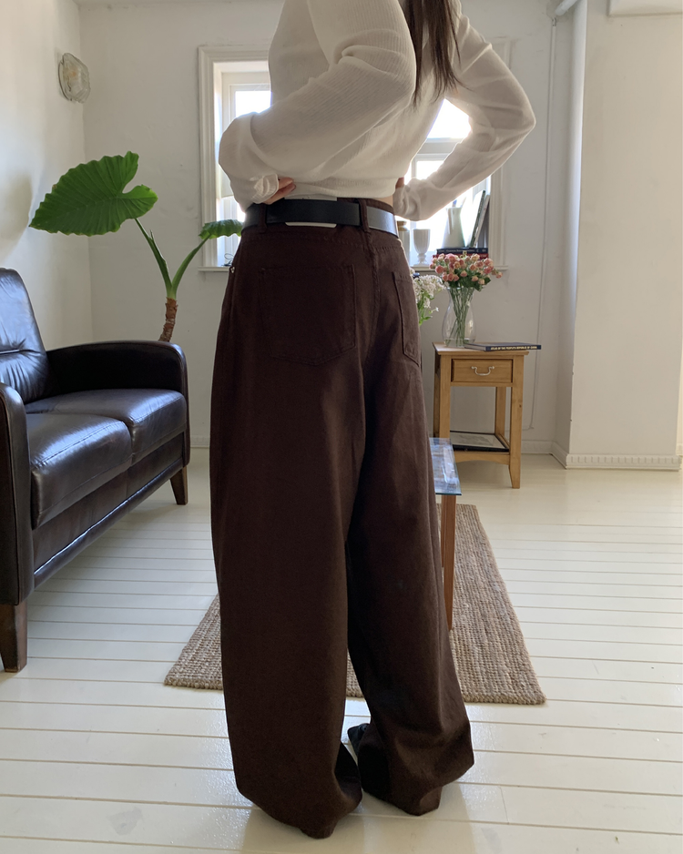 基礎美色繭型褲