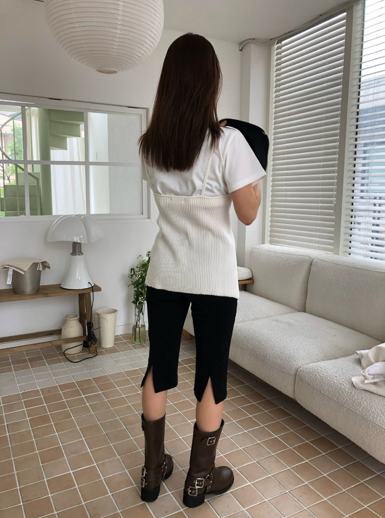 復古率性金屬扣細節中筒靴